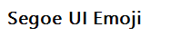 Segoe UI Emoji